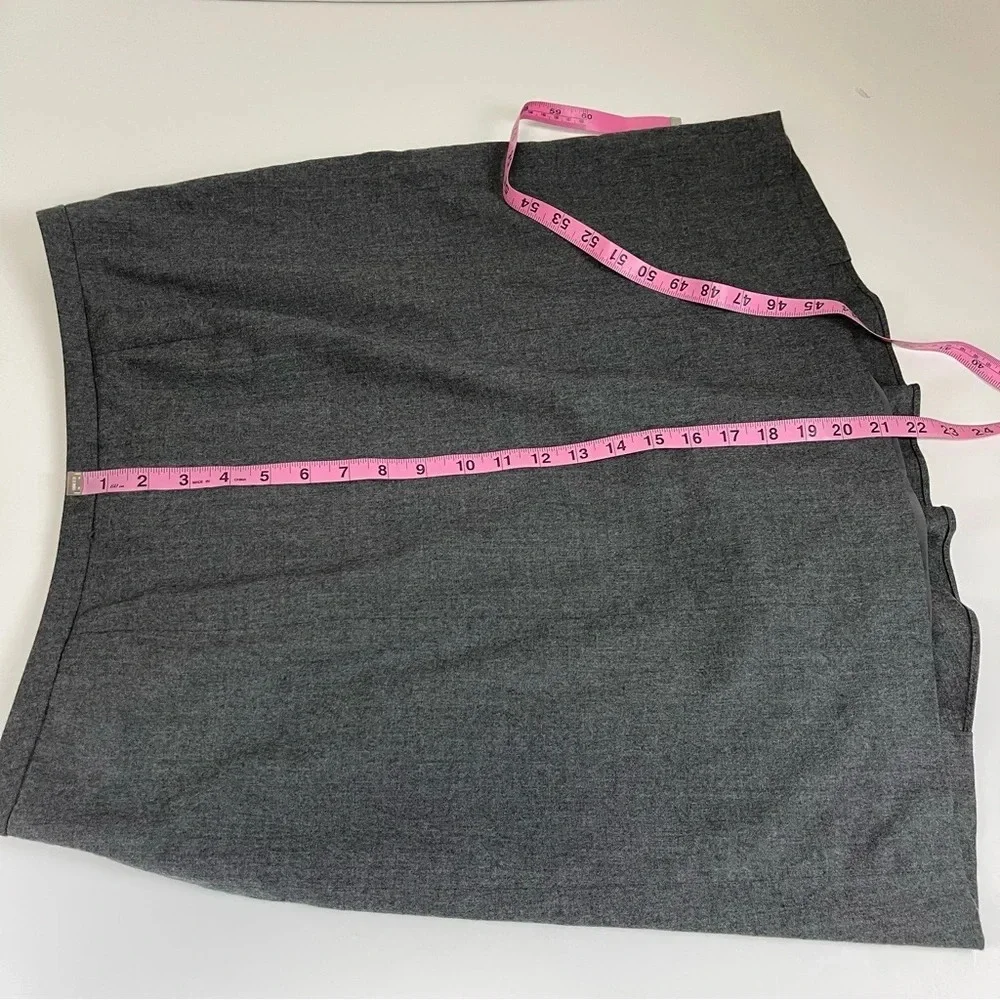 NEW Talbots Skirt Womens 14 WP Petite Gray Ruffle Wool Stretch Waist NWT